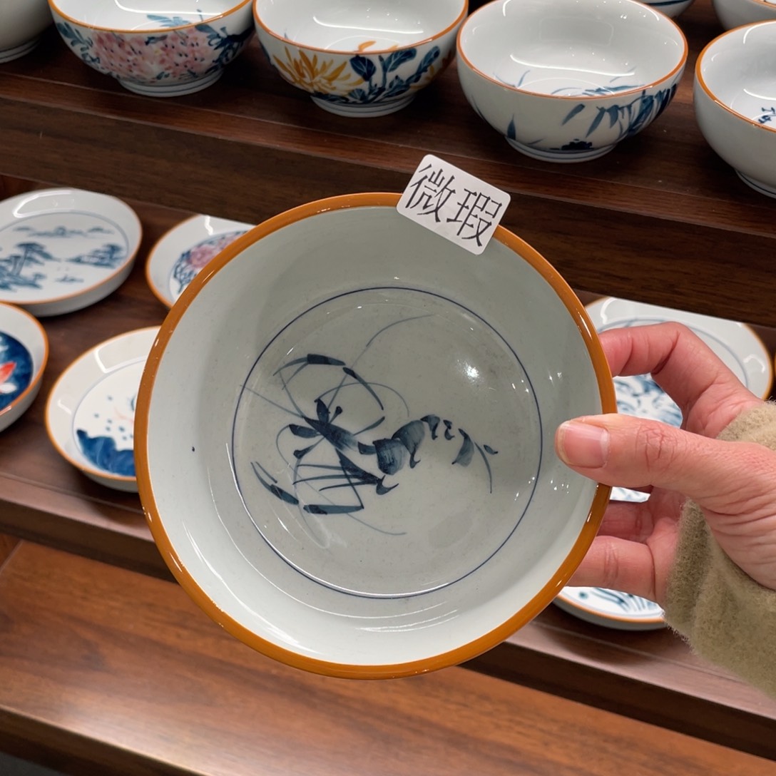 微瑕釉下彩纯手绘