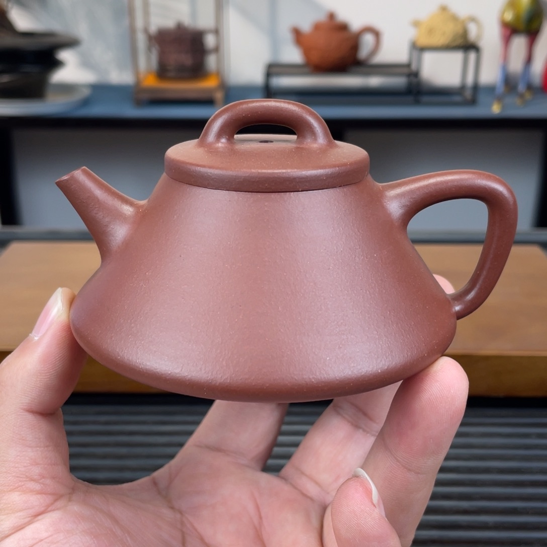 茶壶紫砂紫泥中槽青纳瓢180cc