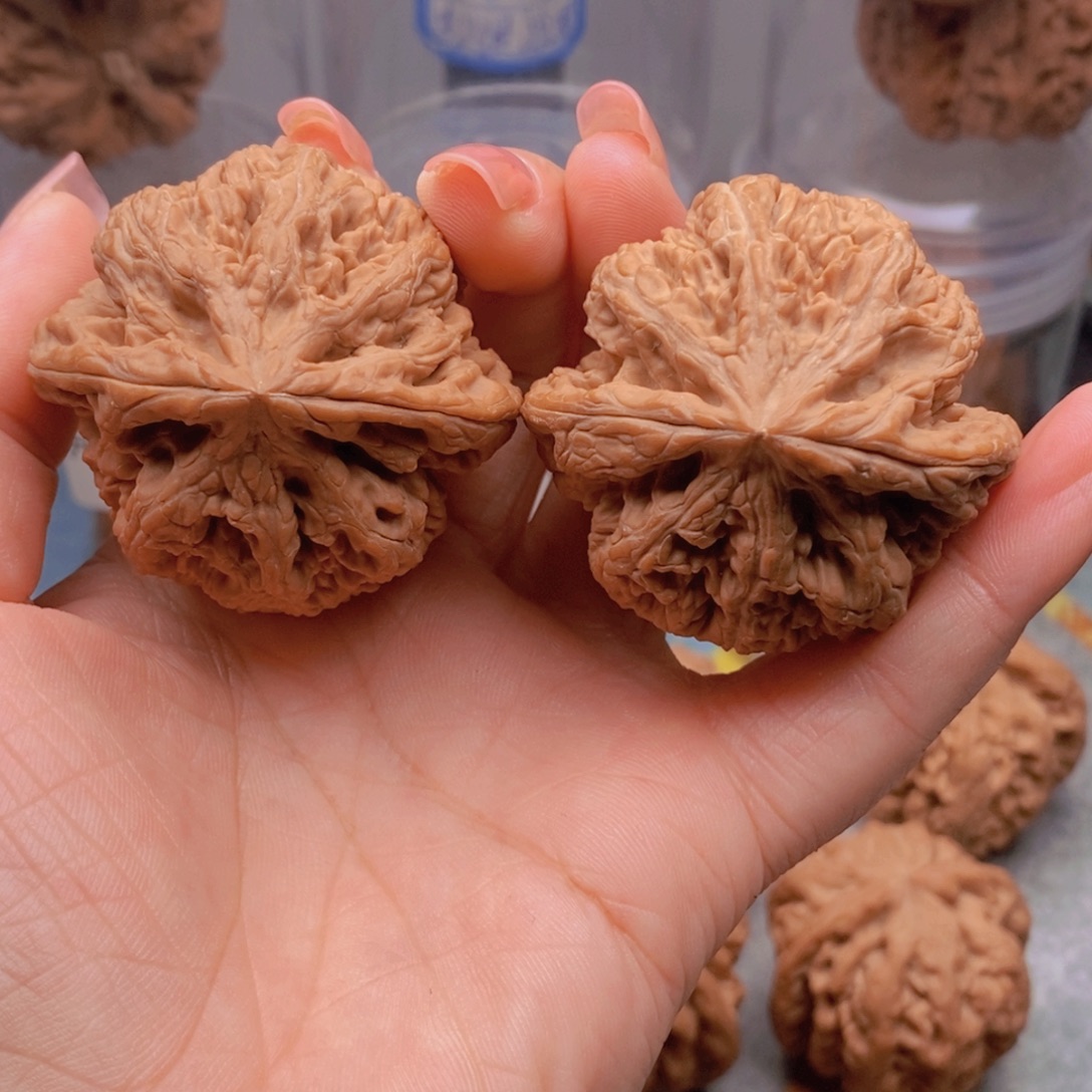 大***达文玩核桃手把件粗筋47