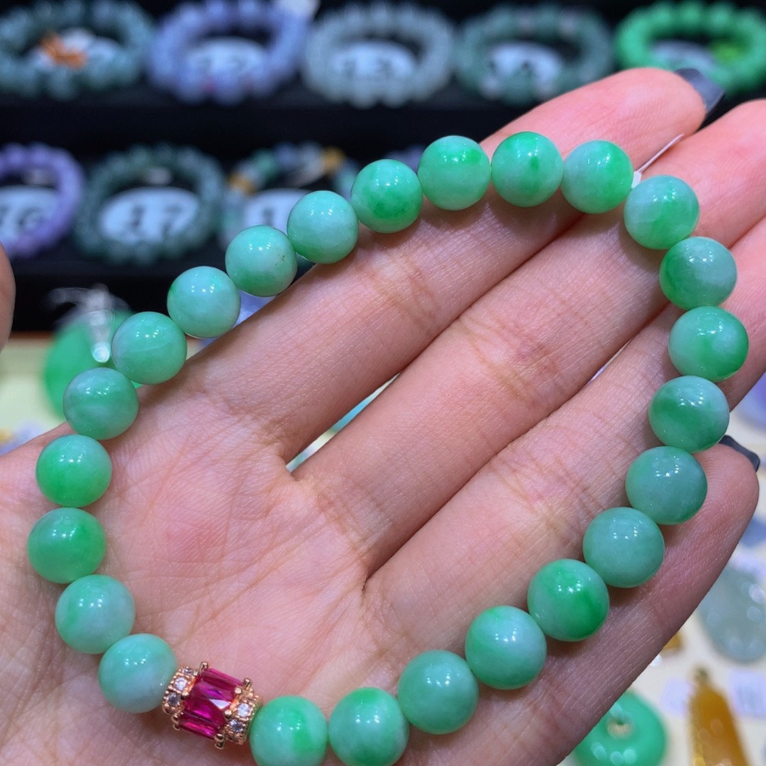 翡翠未镶嵌手链翡翠7