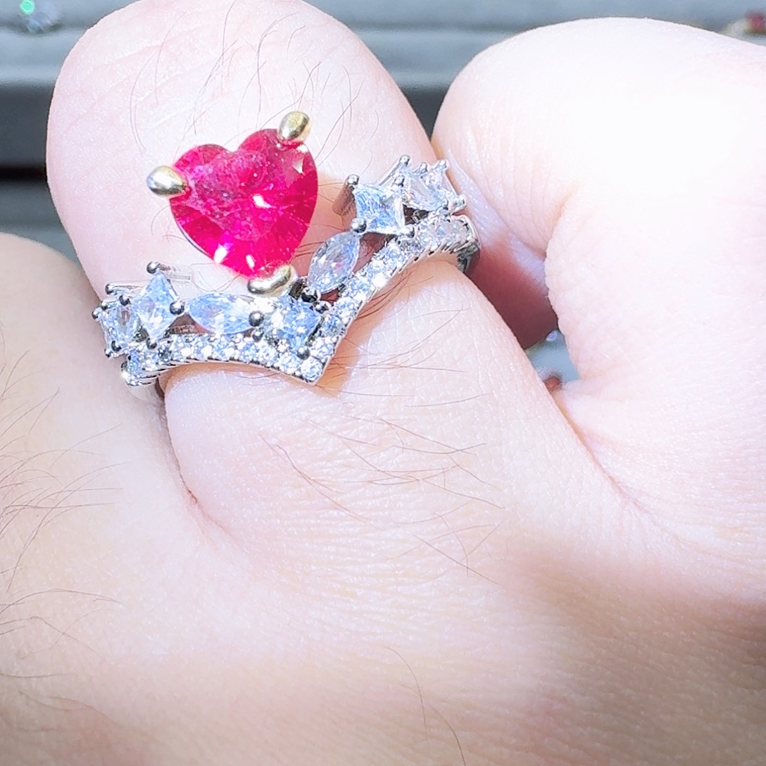 托帕石戒指银S925镶嵌