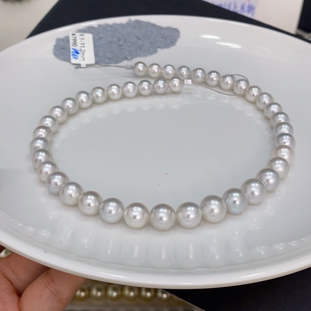 颈饰未镶嵌海水珍珠语*澳白项链9.1-11.2刘