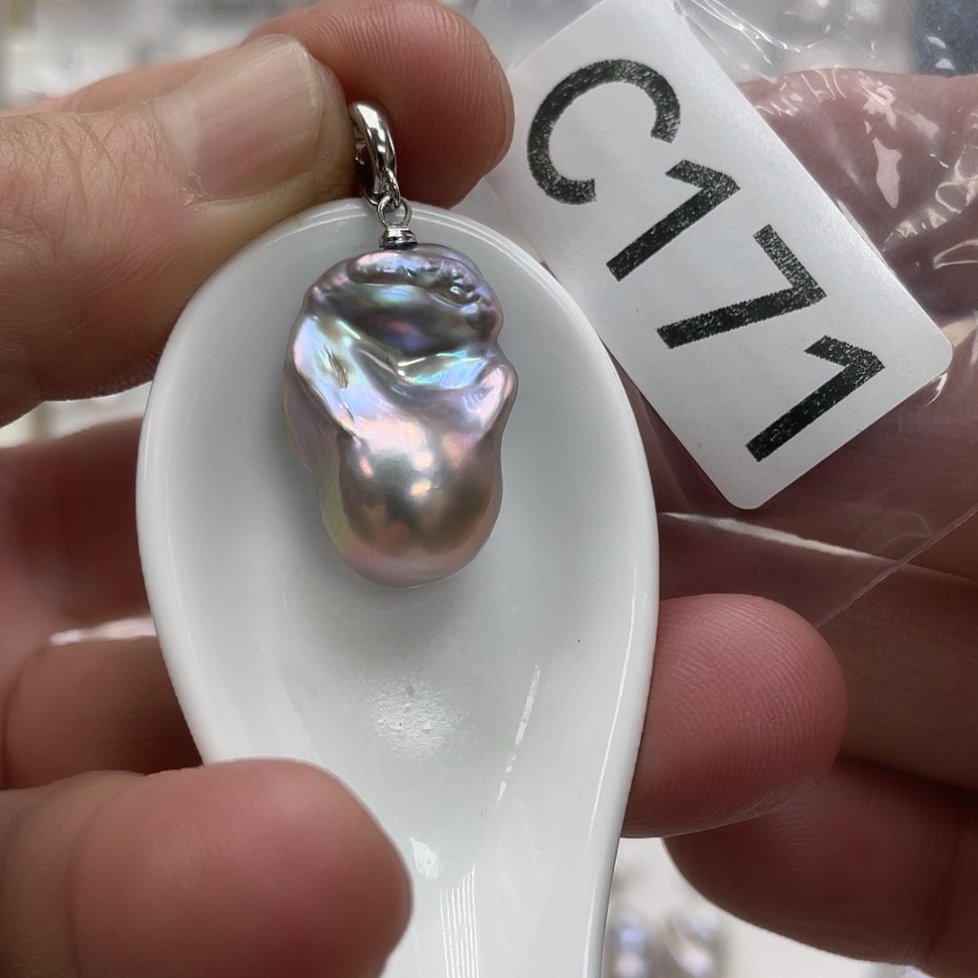 淡水珍珠颈饰银S925镶嵌