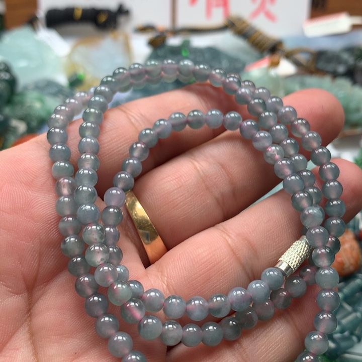 翡翠颈饰未镶嵌保真天然a货翡翠