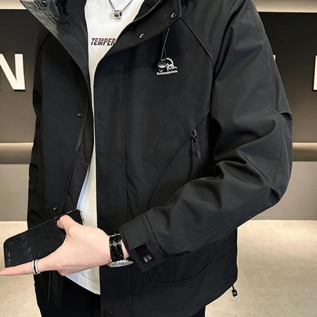 伯希和冲锋衣外套男春秋季2025年新款潮牌高端休闲男士连帽夹克宽