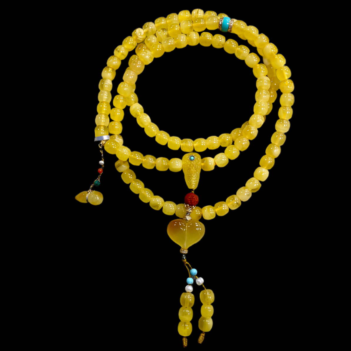 N3548蜜蜡项链孤品