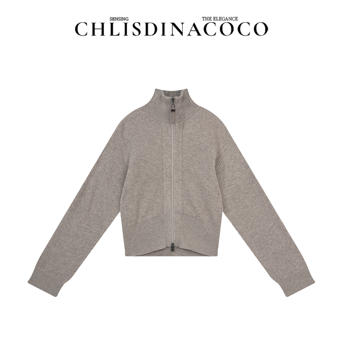 |迟到的coco|高定秋冬羊绒百搭时尚简约长袖细闪开衫L3MY08560