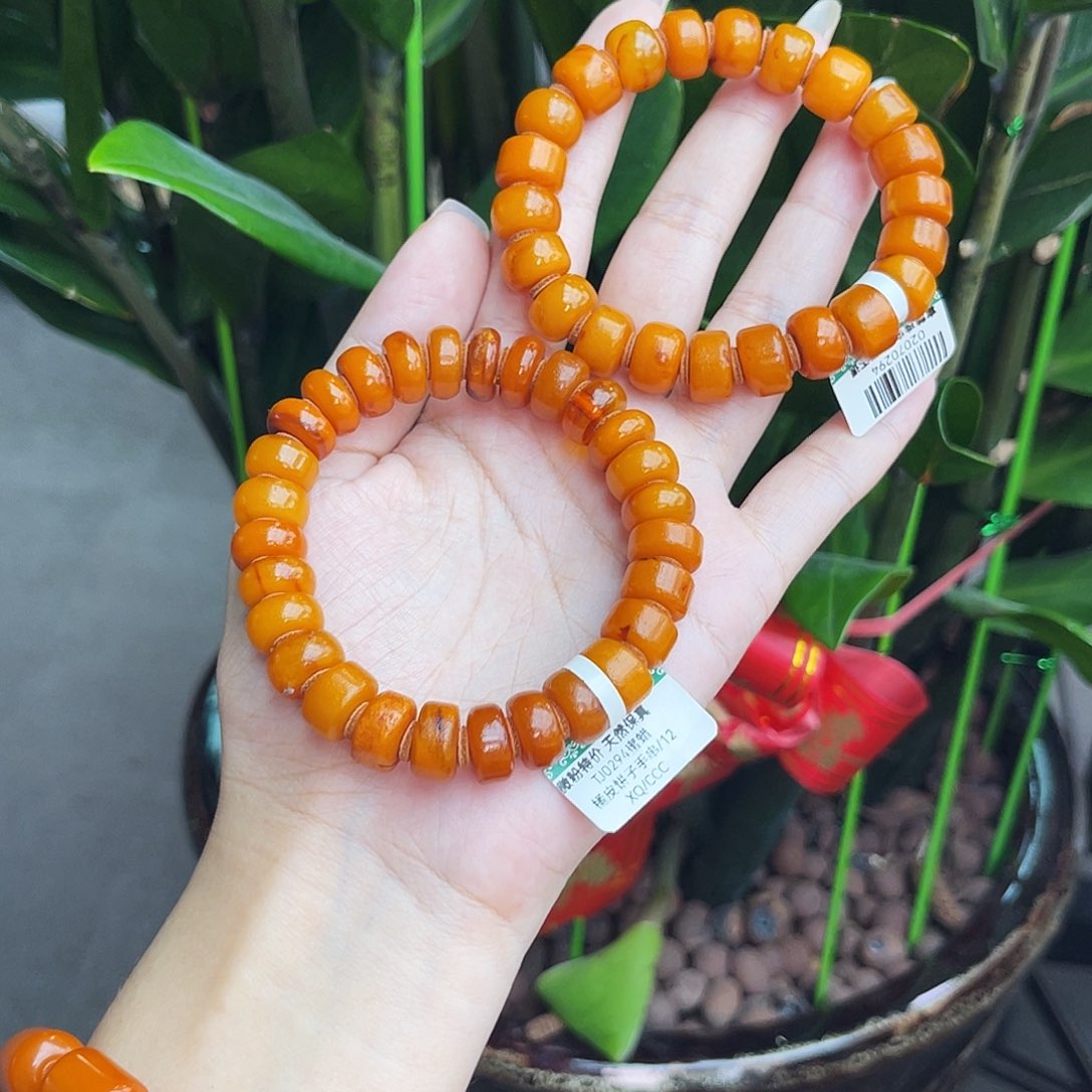 未镶嵌琥珀手链微瑕 手串11-12