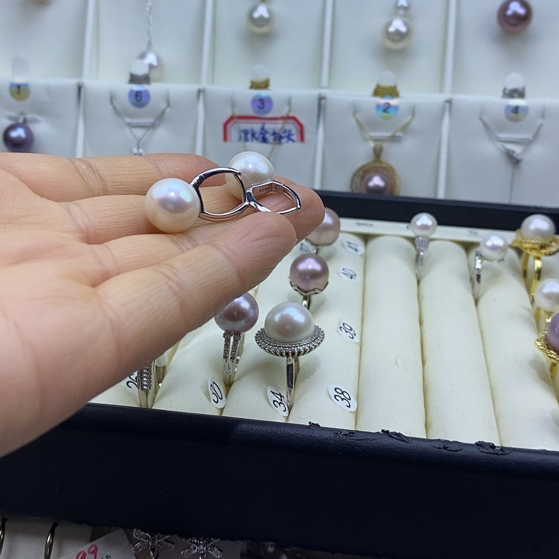 m***j淡水珍珠银S925镶嵌吊坠(赠链)