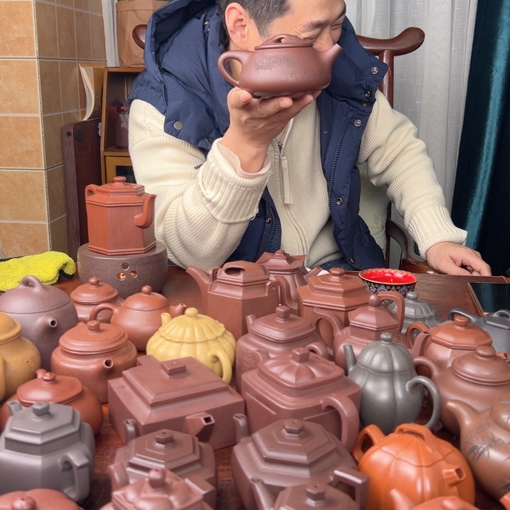 紫砂茶壶随*点全手石瓢