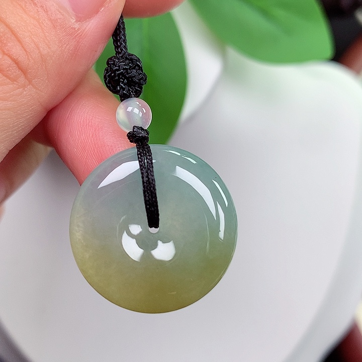 颈饰未镶嵌翡翠平安扣 23.3x5.3mm