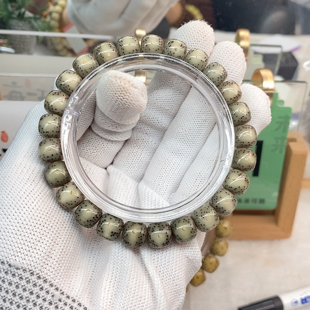 星月菩提吊坠13.灰冰大眼睛双留白9x8