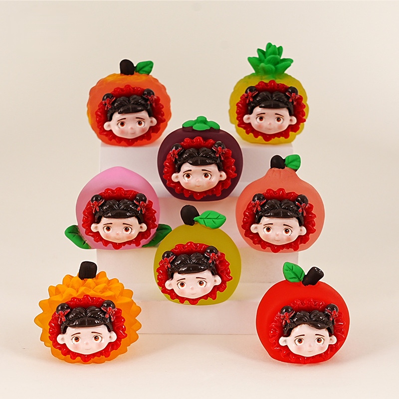 【直播】公仔水果磨砂夜光立体可爱树脂摆件手工微瑕介意勿拍