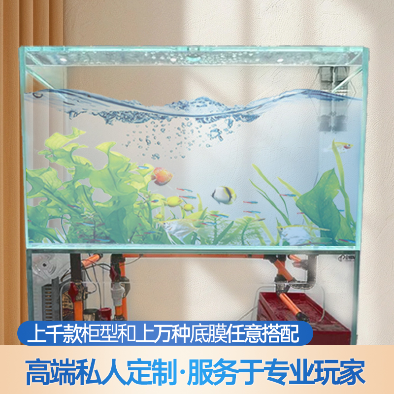 创牌无管道无溢流区高端静音鱼缸私人定制上千种款式任你选