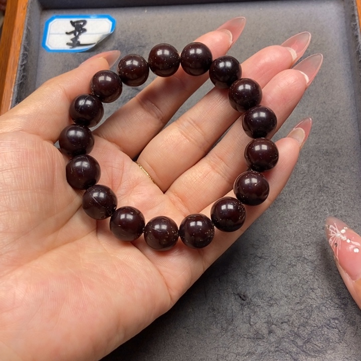 紫金鼠吊坠菩提手串