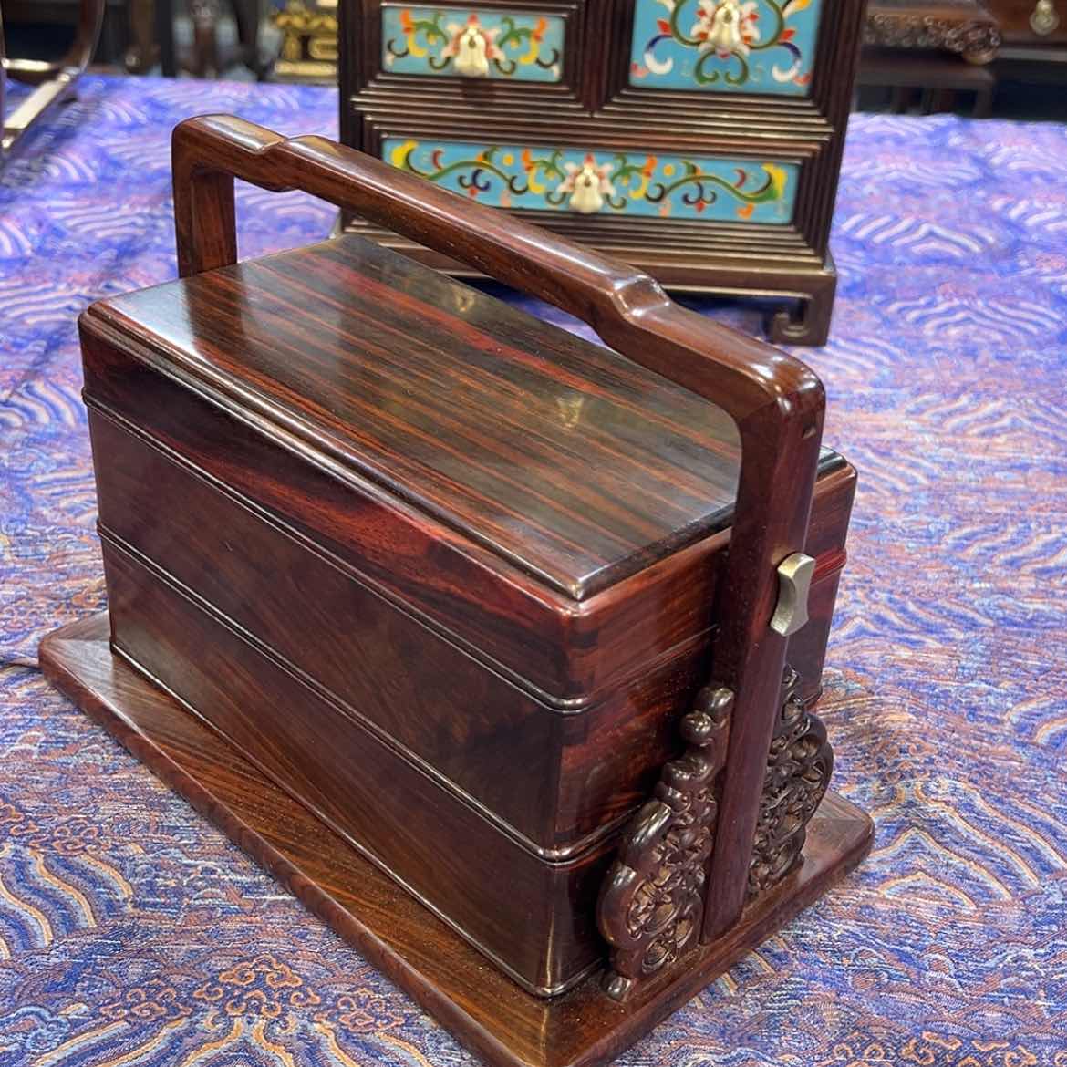 【闪购商品】红酸枝木类成套家具提篮