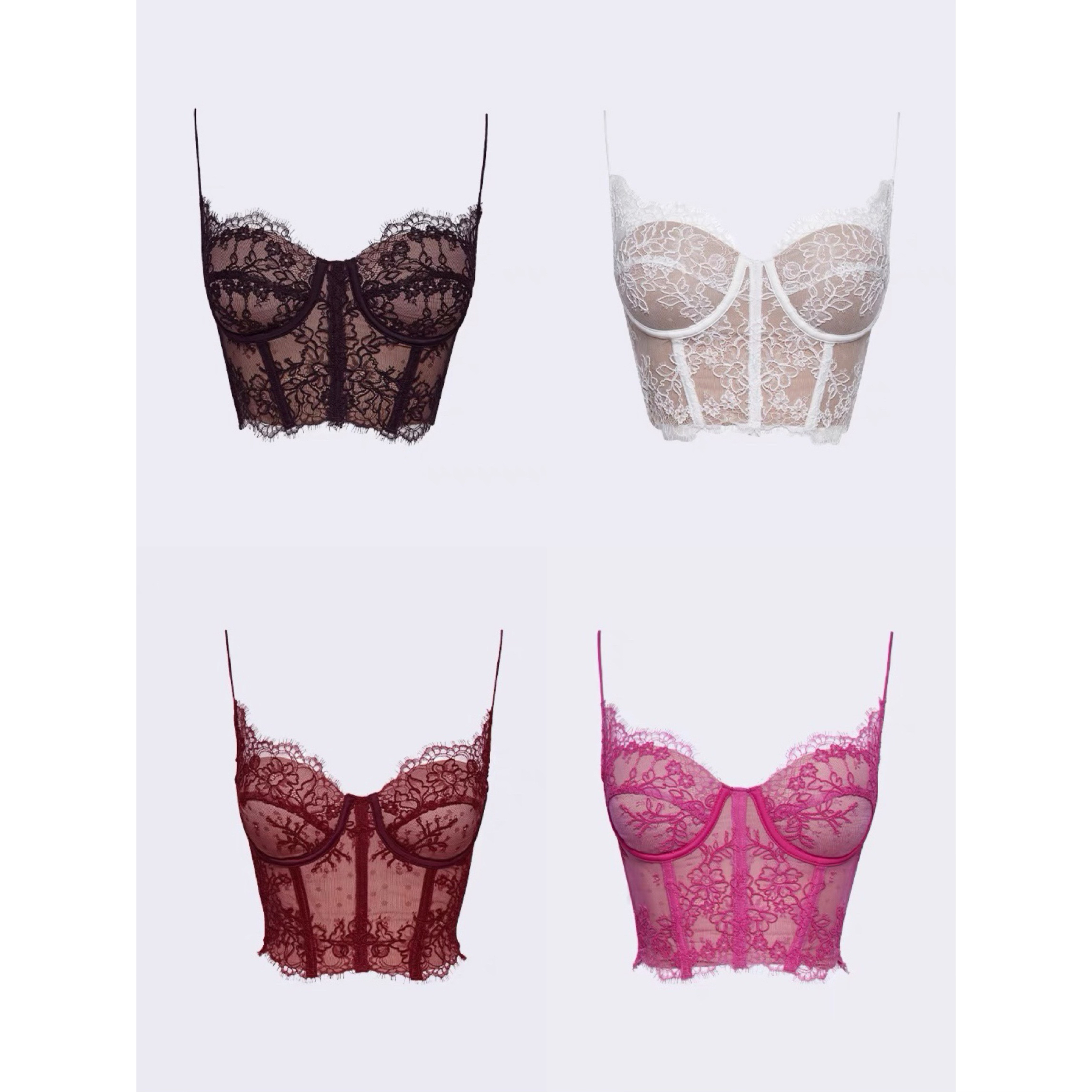 【惑世美人】性感蕾丝吊带时尚内搭百搭美背鱼骨背心上衣A-1078