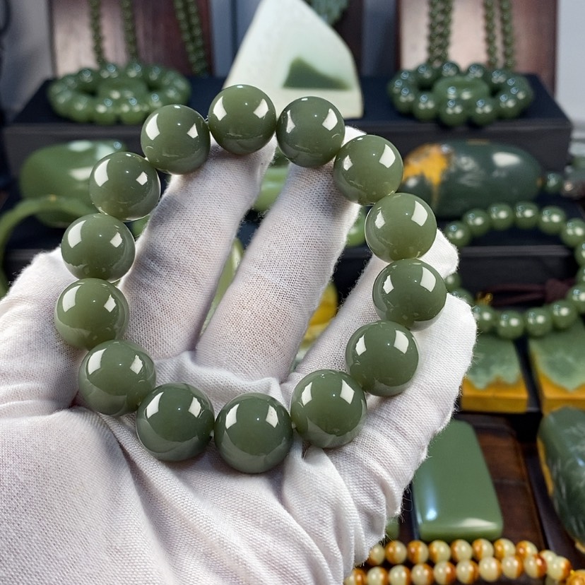 【闪购商品】岫岩老玉（透闪石质玉）手链未镶嵌