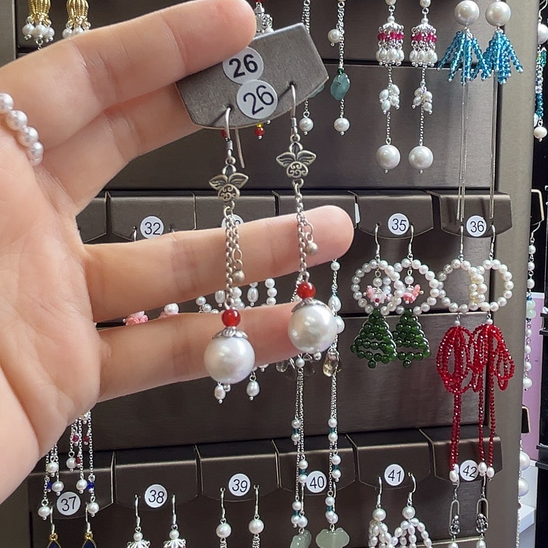 小***星925银博雅手作S925纯银耳饰