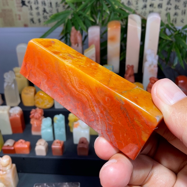 老挝石原皮素章2.5*9.3*2.9cm