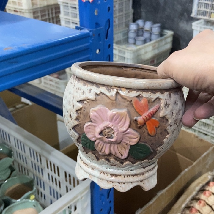 陶瓷花盆单场满9.9发13*13白