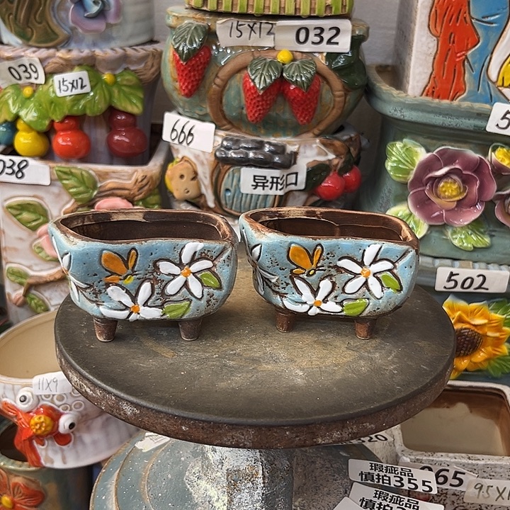 粗陶材质多肉花盆