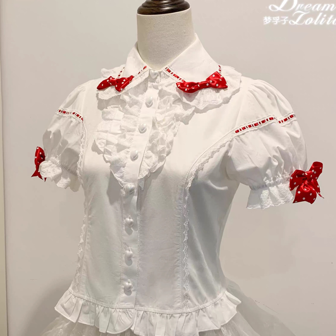 【士多啤梨官配衬衫】Lolita衬衫/可拆接袖