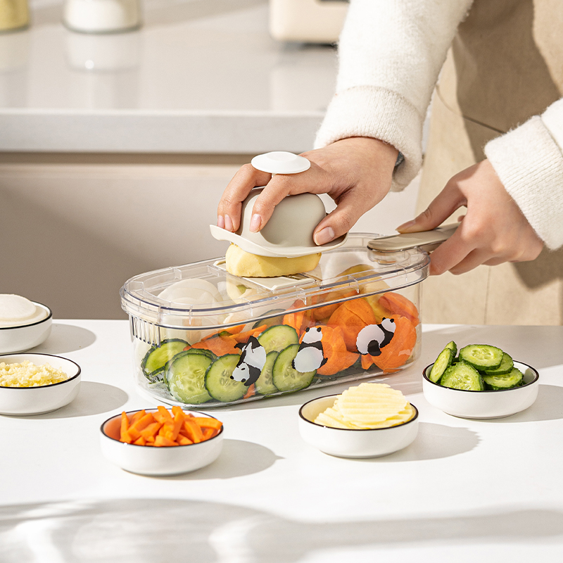 【摩登主妇】mototo熊猫多功能切菜神器厨房土豆丝刨丝擦丝切丝器