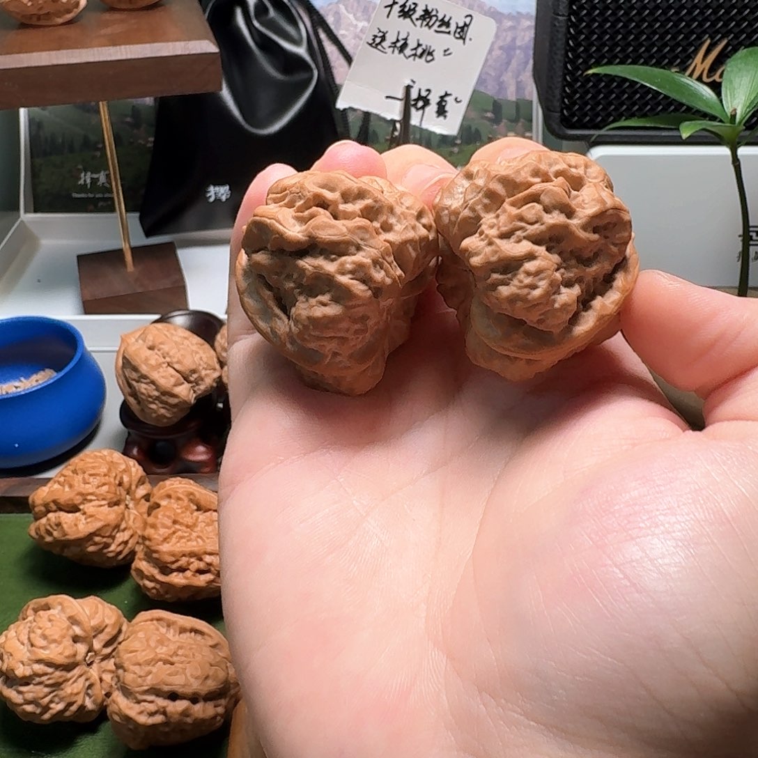 九***級吊坠文玩核桃择真严选S级40延庆蟾王