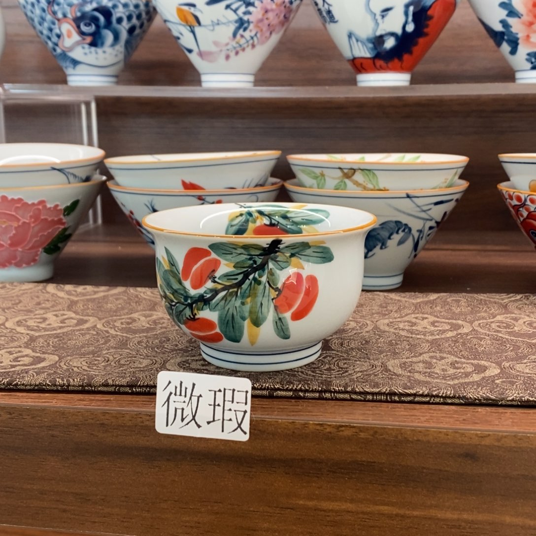 釉下彩老陶泥手工绘制