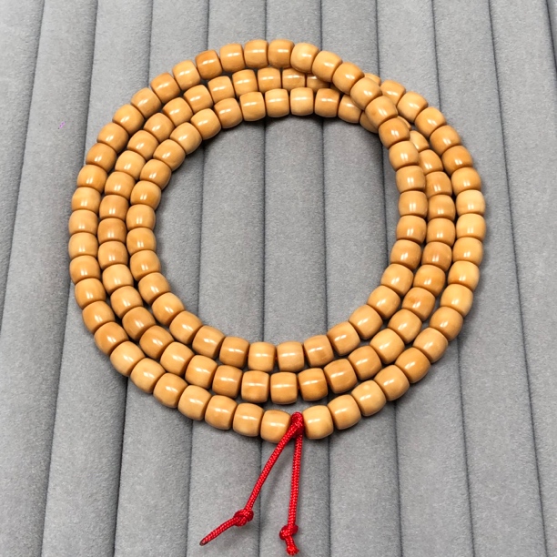 卡8 精挑孔道 长串脖挂108颗老型 直切 圆珠龙脊菩提