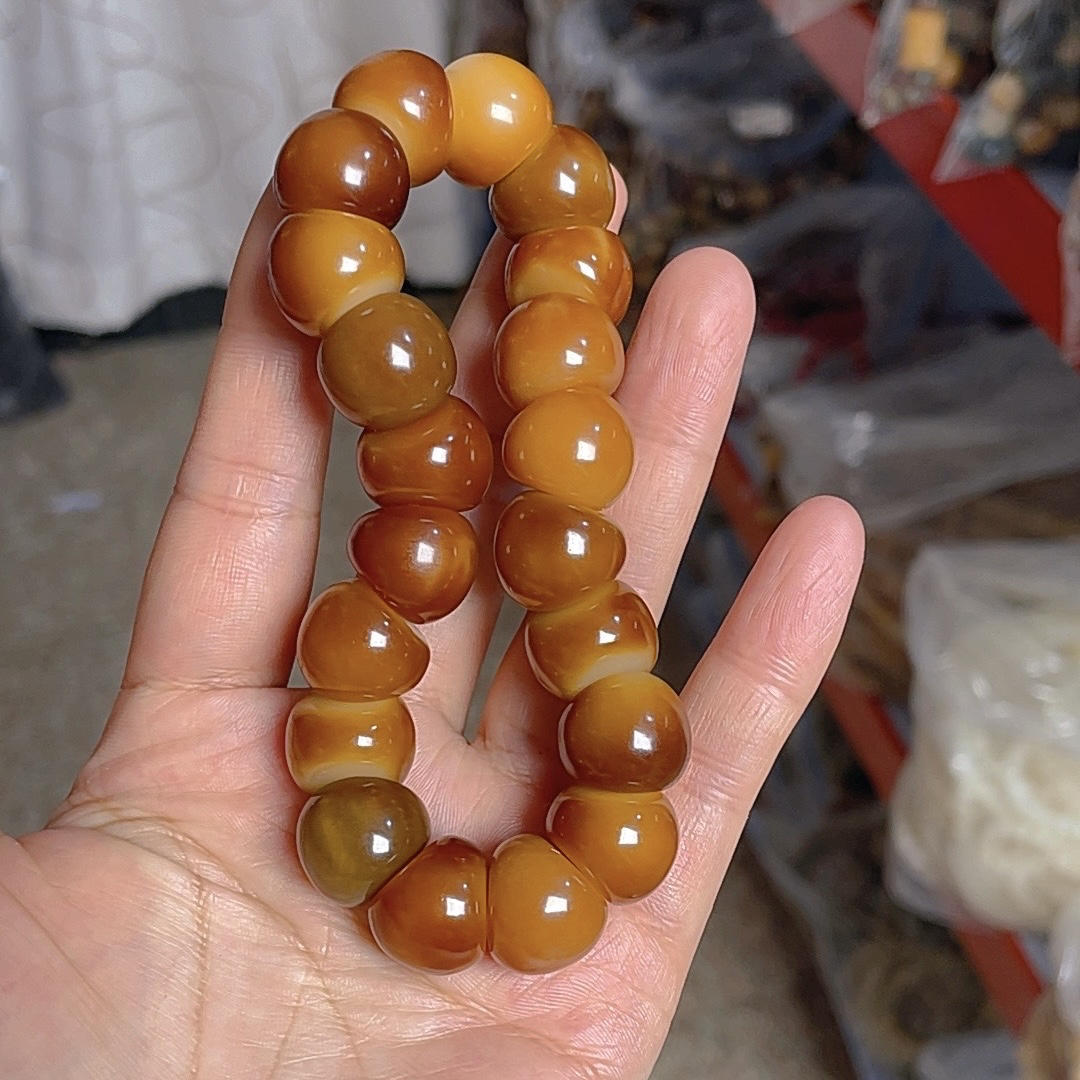 （A06）15mm栗子蒜瓣大肠天然菩提根串