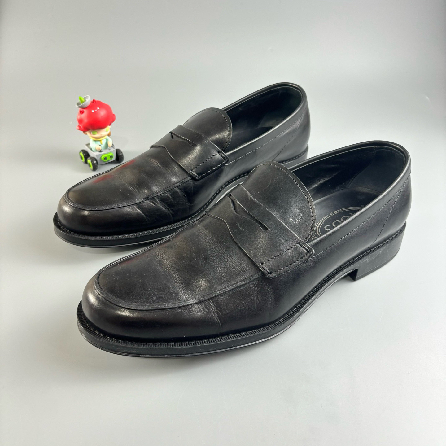 99新 TOD’S/托德斯 黑色牛皮低跟鞋 43码YLP3058