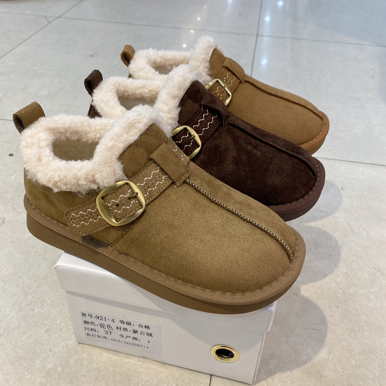 邹先森921-55厚底勃肯鞋女冬新款百搭一脚蹬棉鞋休闲舒适