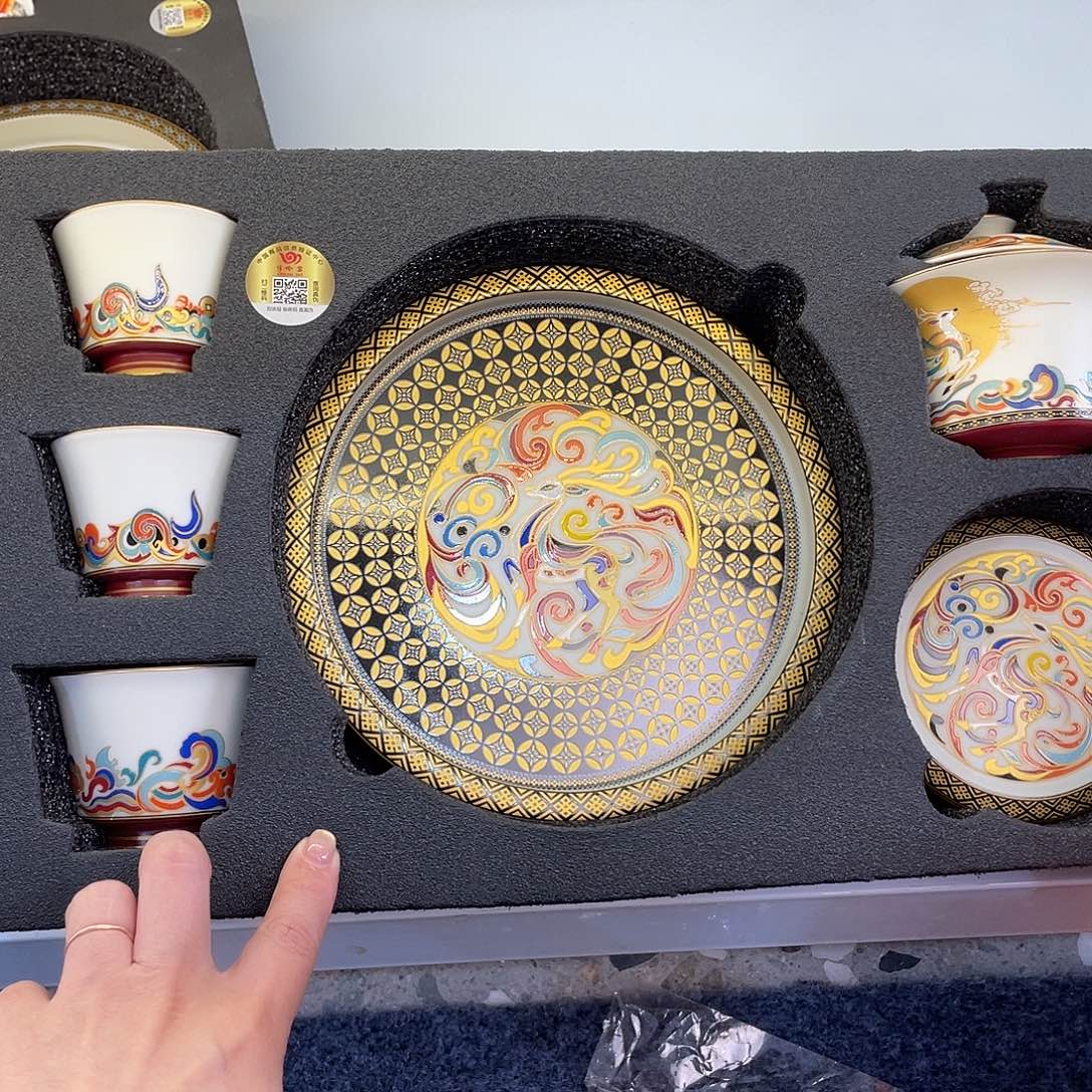 陶景德陶瓷盖碗茶具