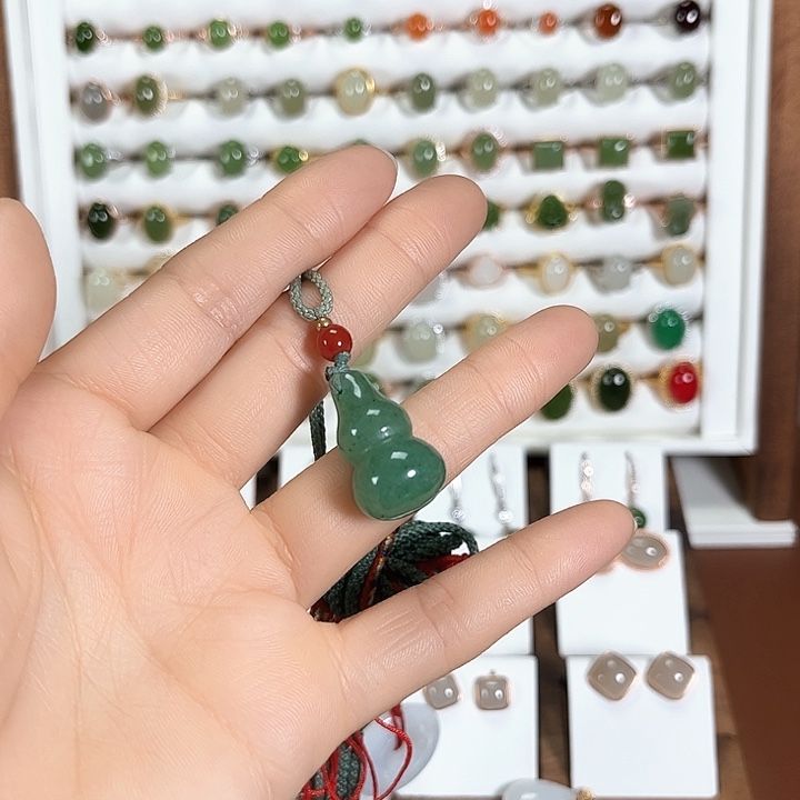 和田玉戒指银S925镶嵌