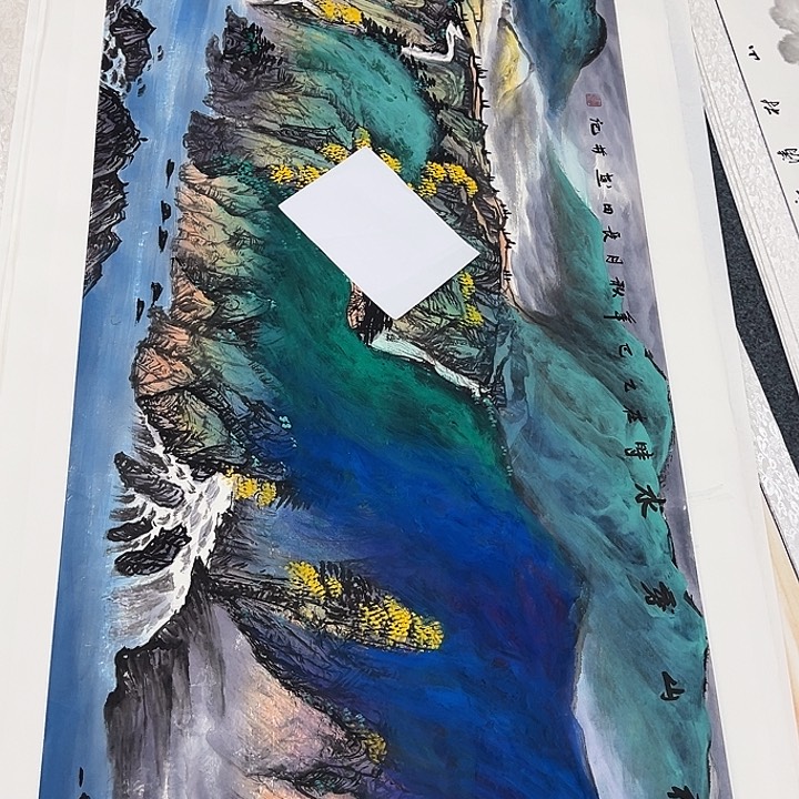 竖款惊喜不断，山水作品