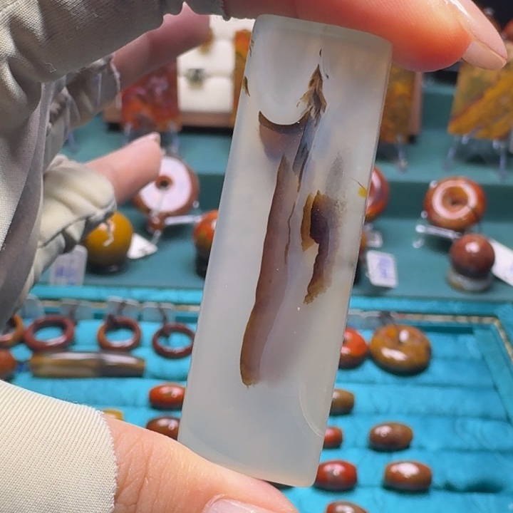 玛瑙/玉髓卜字象形未镶嵌