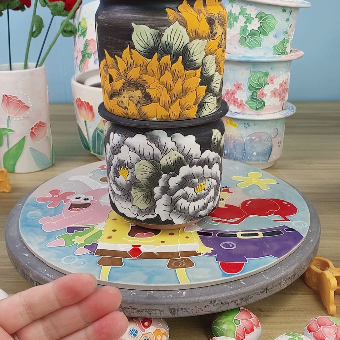 手绘手工制作陶瓷1微瑕