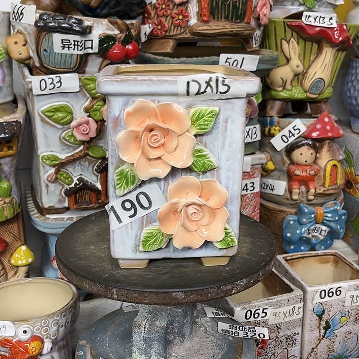 粗陶材质多肉花盆