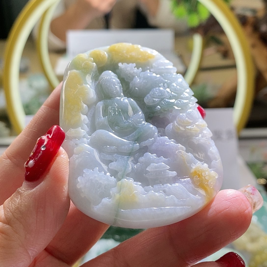 【闪购商品】翡翠颈饰未镶嵌观音