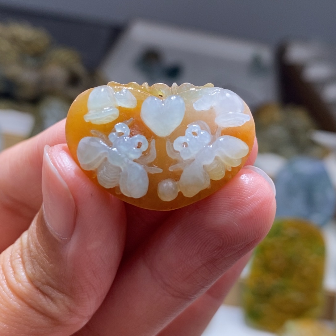 定制翡翠未镶嵌甜甜蜜蜜