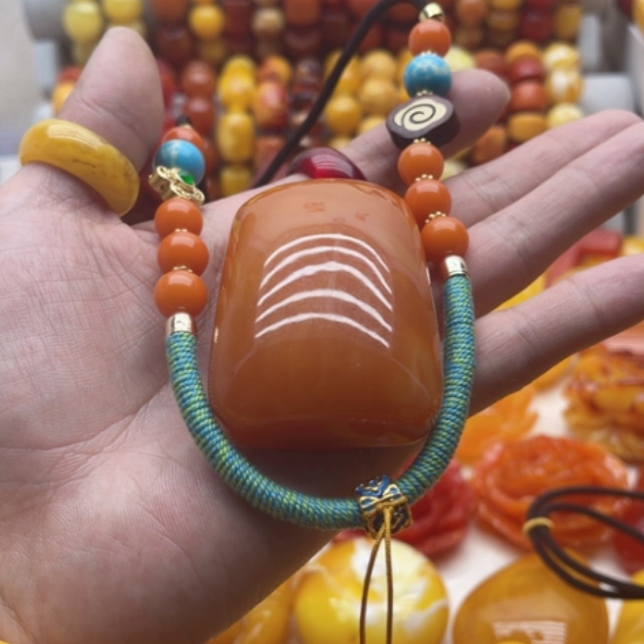 【闪购商品】蜜蜡项链未镶嵌蜜蜡项链无事牌