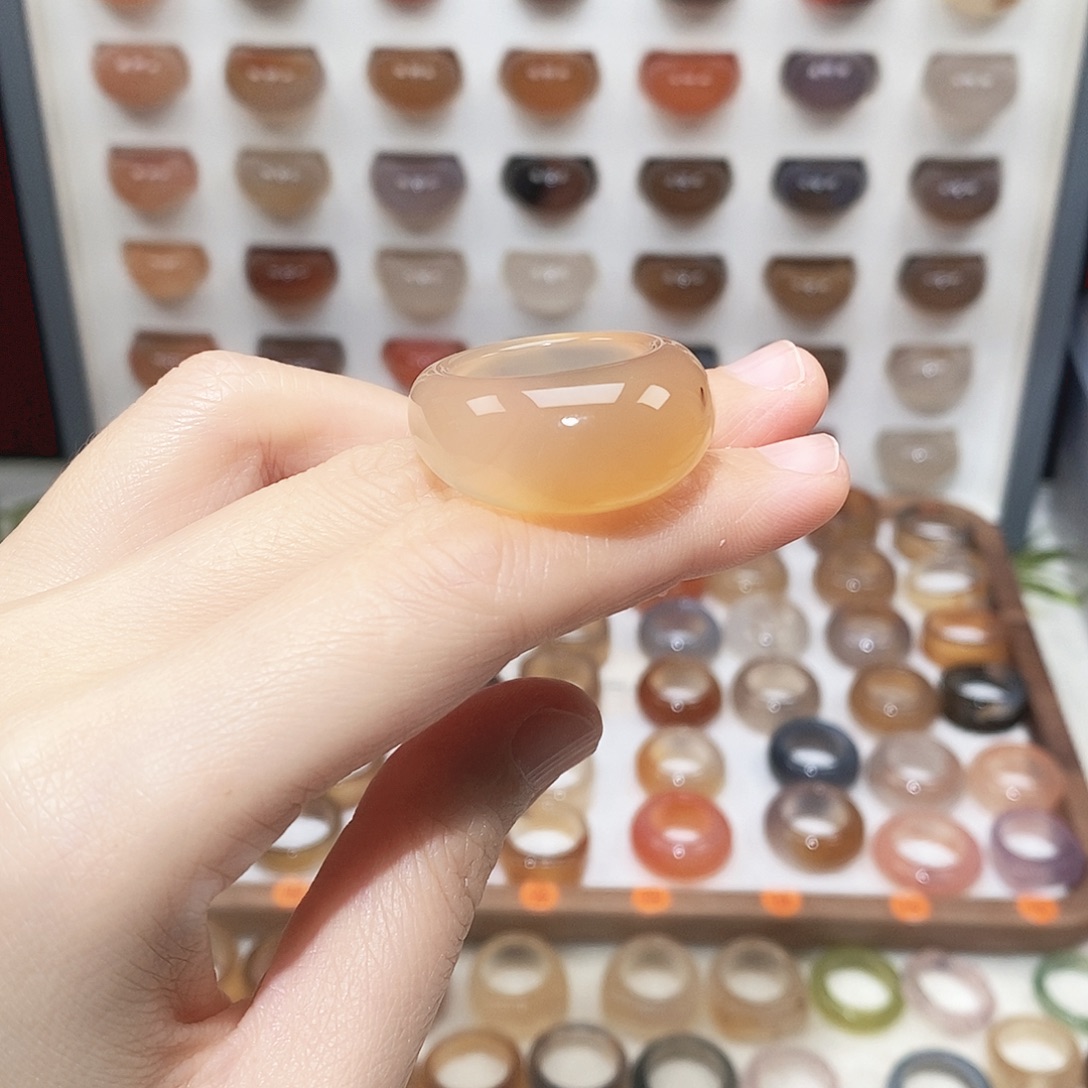 玛瑙/玉髓未镶嵌戒指港22