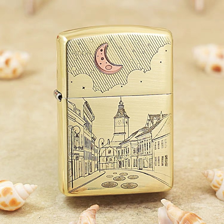 zippo打火机168盔甲月亮与六便士防风之宝火机