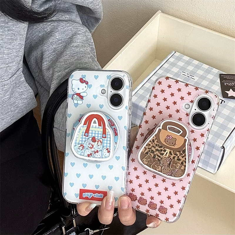 防摔情侣星星爱心KT磁吸全包适用iPhone16苹果15ProMax//手机壳女