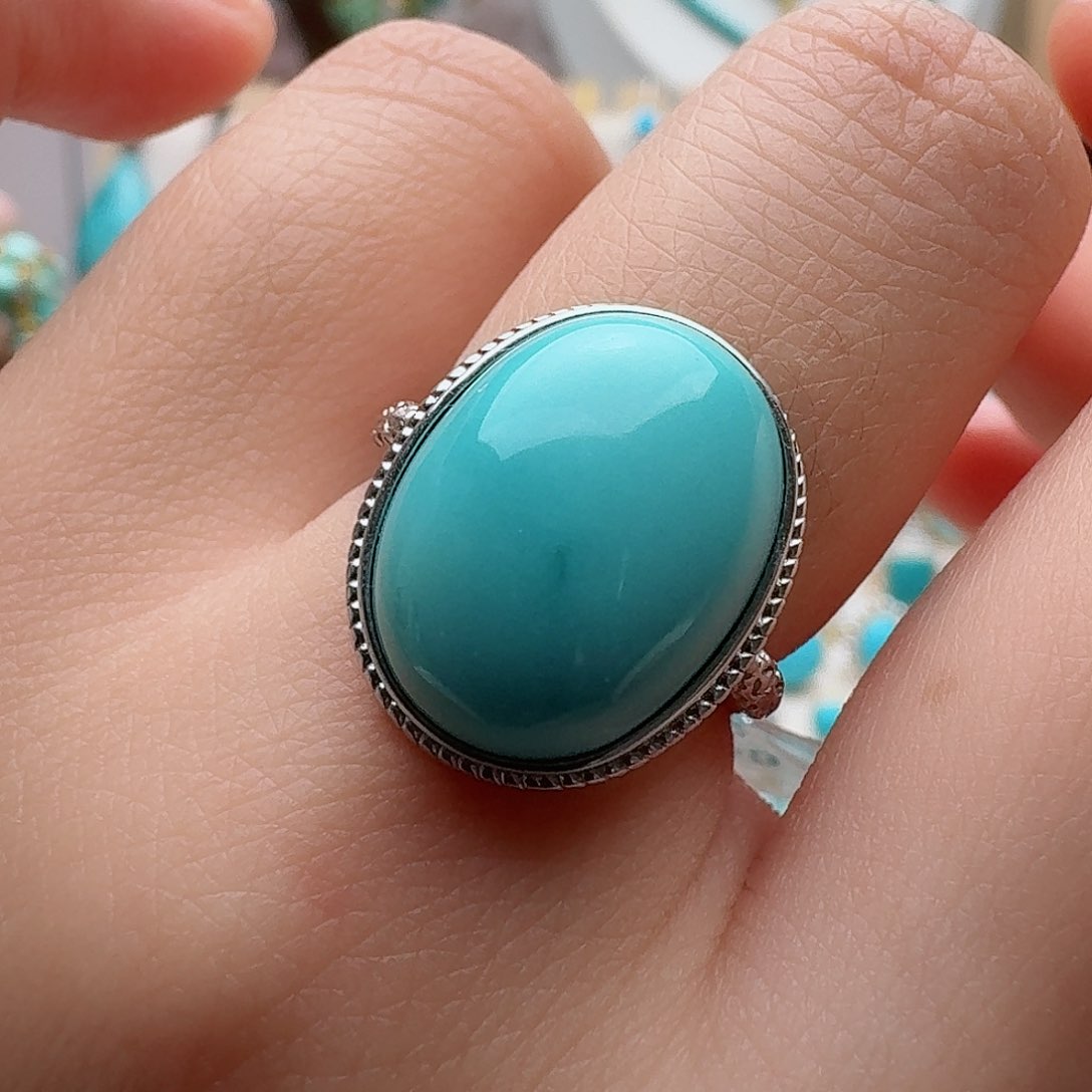 绿松石配饰银S925镶嵌