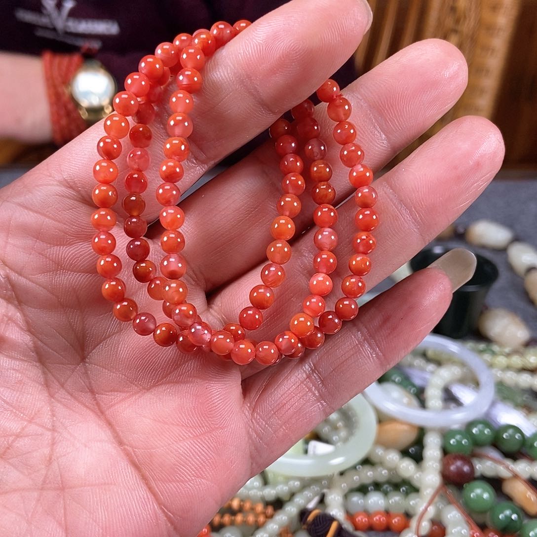 玛瑙/玉髓手链未镶嵌大*虾