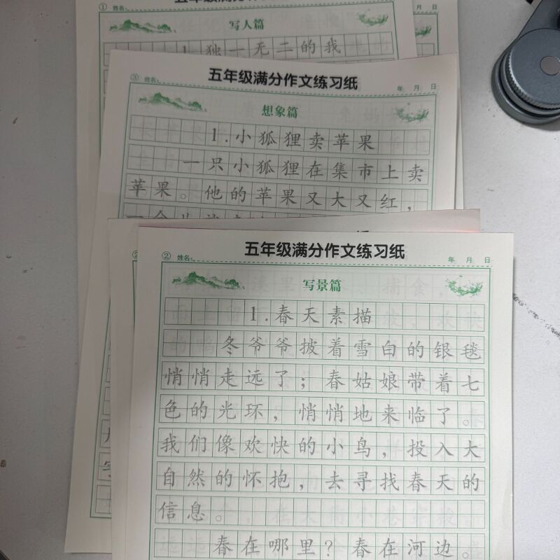 小学生5 - 6年级作文练字帖
