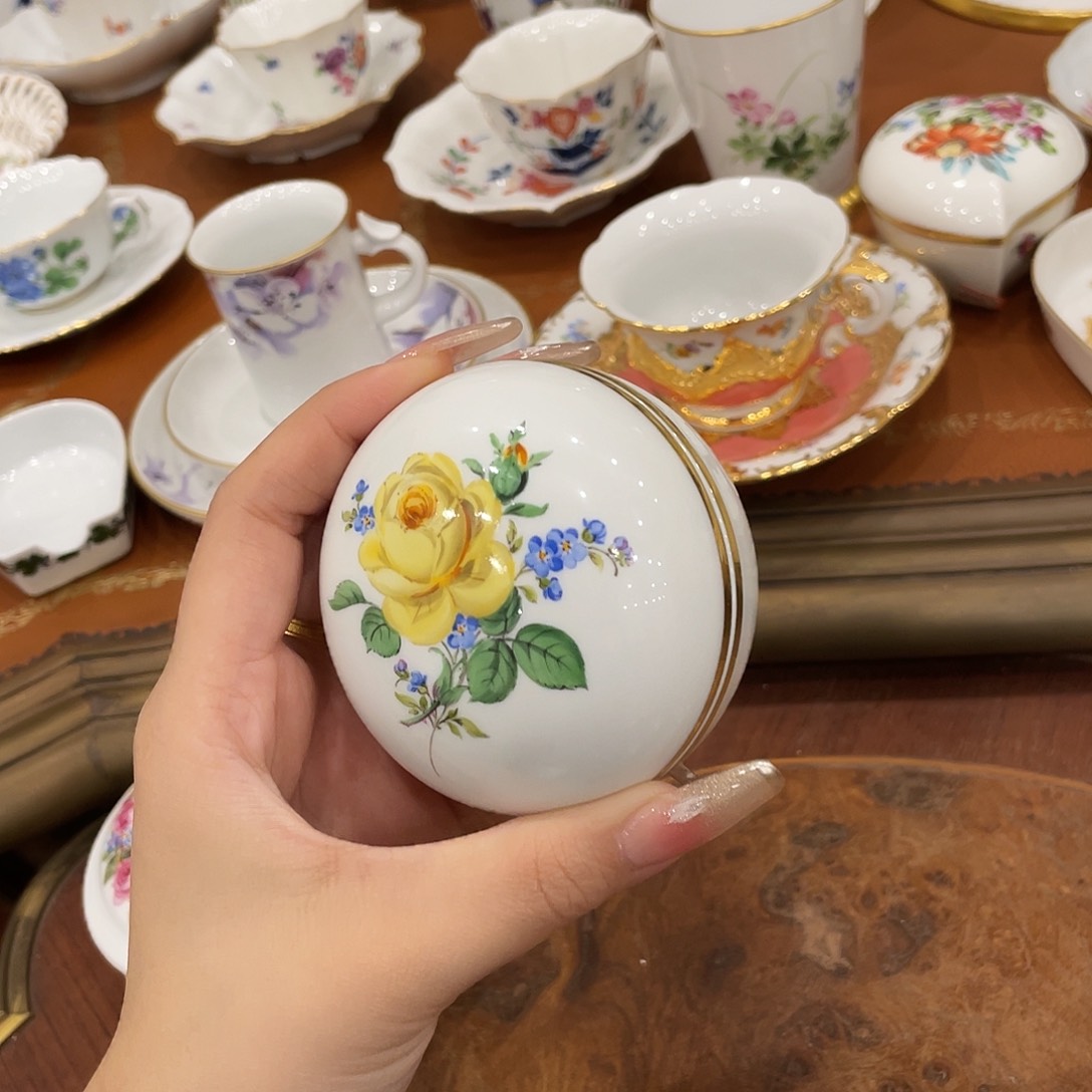 瓷片中古一等首饰盒